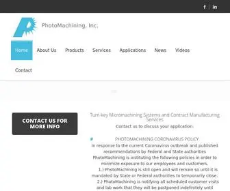 Photomachining.com(Laser Micromachining and Microfabrication Systems and Laser Contract Manufacturing) Screenshot