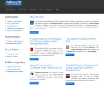 Photonics101.com(Worksheets, research and tools) Screenshot