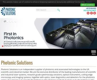 Photonicsolutions.co.uk(Lasers and Optoelectronics products) Screenshot