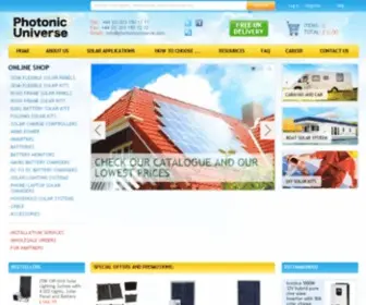 Photonicuniverse.com(12V solar panels charging kits for caravans) Screenshot