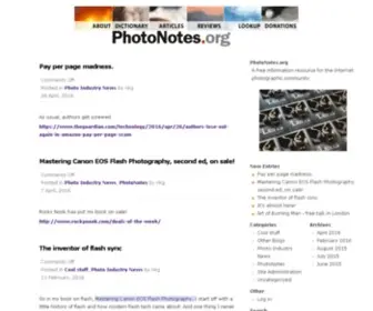 Photonotes.org(Glossary) Screenshot