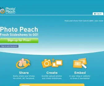 Photopeach.com(Fresh slideshows to go) Screenshot