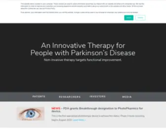 Photopharmics.com(A New Therapy for Neurodegenerative Diseases) Screenshot