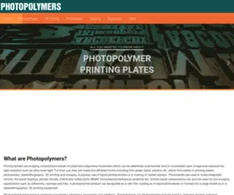 Photopolymer.com(All About Photopolymers) Screenshot