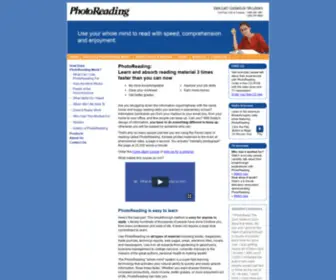 Photoreading.com(PhotoReading Whole Mind System Reading Program) Screenshot