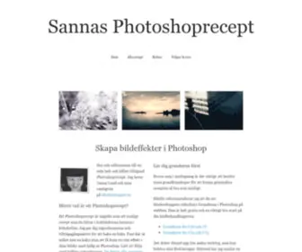 Photoshoprecept.se(Sannas Photoshoprecept) Screenshot