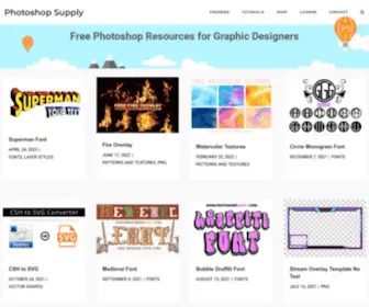 Photoshopsupply.com(Download free graphic design resources from Photoshop Supply) Screenshot