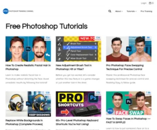 Photoshoptrainingchannel.com(Photoshop Tutorials) Screenshot