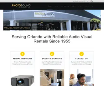 Photosoundav.com(Audio Visual Rentals SincePhotosound of Orlando) Screenshot