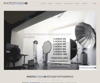 Photostudio45.com(Estudio fotográfico de alquiler en Madrid) Screenshot