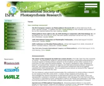 Photosynthesisresearch.org(ISPR encourage the growth and promote the development of photosynthesis as a pure and applied science) Screenshot