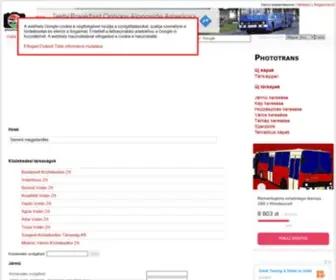 Phototrans.hu(Vasúti és Tömegközlekedési járművek adatbázisa es kép galéria) Screenshot