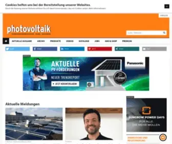 Photovoltaik.eu(Solartechnik für Installateure) Screenshot