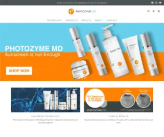 Photozyme.com(Photozyme Skin Care) Screenshot