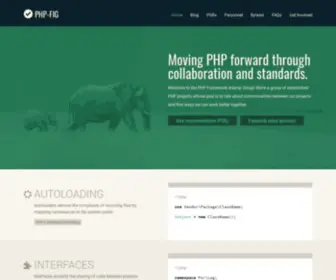 PHP-Fig.org(We're a group of established PHP projects whose goal) Screenshot