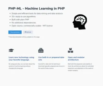 PHP-ML.org(PHP ML) Screenshot