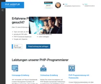 PHP-Programmierer.eu(➜ PHP Programmierung ⚫ Ihr Nutzen ➡ Von Agentur mit 15J. Know) Screenshot