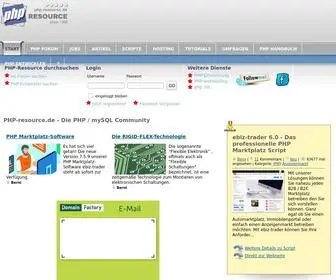 PHP-Resource.de(PHP Scripte und PHP lernen) Screenshot