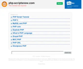 PHP-Scriptsnow.com(Huge selection of free and commercial resources) Screenshot