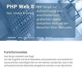 PHP-Web-Statistik.de(PHP Statistik Counter Webstat Datenbank MySQL Analyse) Screenshot