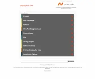 PHP2PYthon.com(Buy and Sell Domain Names) Screenshot