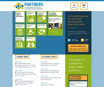 Phpartners.org(Partners in Information Access for the Public Health Workforce) Screenshot