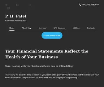 Phpatel.co.in(Chartered Accountants) Screenshot