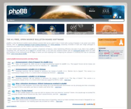 PHPBB.com(Free and Open Source Forum Software) Screenshot