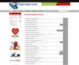 PHpcodex.com(وينطبق على بي إتش بي) Screenshot