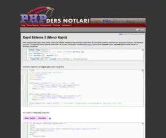 PHpdefteri.com(PHP Soruları) Screenshot