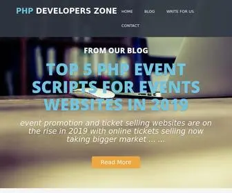 PHpdeveloperszone.com(PHP Developers Zone) Screenshot