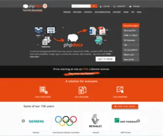 PHpdocx.com(Word with PHP) Screenshot