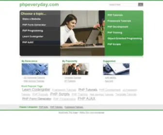 Phpeveryday.com(Free Online Tutorial PHP) Screenshot