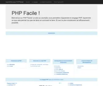PHpfacile.com(Apprendre PHP avec PHP Facile) Screenshot
