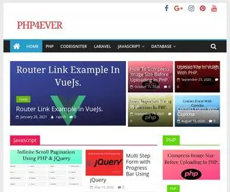PHpforever.com(PHP LARAVEL CODEIGNITER DATABASE JAVASCRIPT) Screenshot