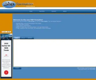 PHpformatter.com(PHP Formatter) Screenshot