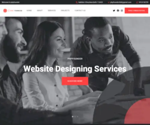PHpfounder.com(PHP Founder) Screenshot
