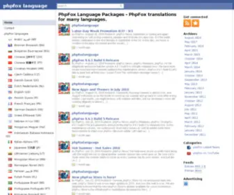 PHpfoxlanguage.com(PhpFox v3 Language Packages) Screenshot