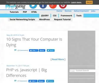 PHpgang.com(PHP Gang Tutorial Programming Blog Programmers Demo Download) Screenshot