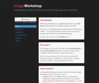 Phpimageworkshop.com(PHP class using GD library to manage images) Screenshot