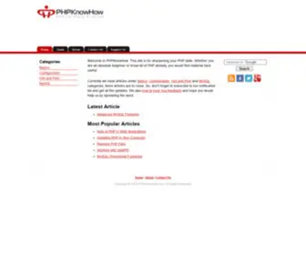 PHPknowhow.com(PHP Tutorial) Screenshot