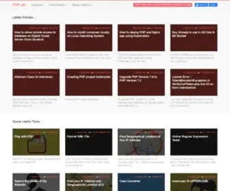 PHplab.info(Practical Demonstration and Use of PHP Functions and Utilites) Screenshot