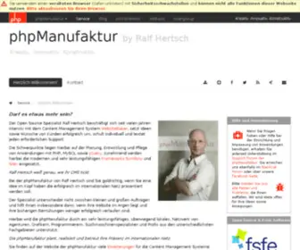 PHpmanufaktur.de(Content Management System) Screenshot