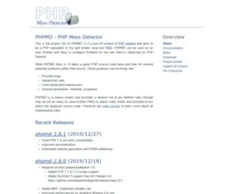 PHPMD.org(PHP Mess Detector) Screenshot