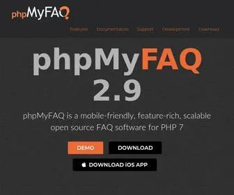PHPMyfaq.de(Open Source FAQ software) Screenshot