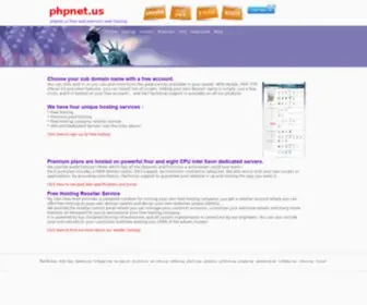 PHpnet.us(Web hosting) Screenshot