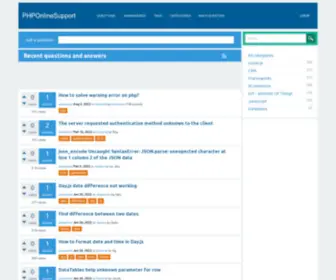 Phponlinesupport.com(Questions) Screenshot