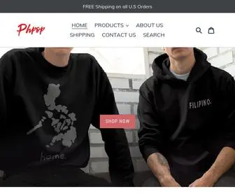 Phpop.co(PHPOP is a Filipino Clothing and Apparel brand) Screenshot