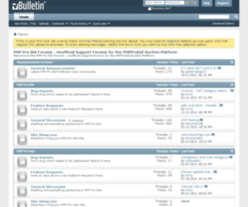 PHPprobidforums.com(PHP Pro Bid Forums) Screenshot