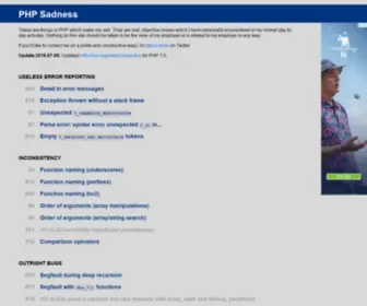 PHpsadness.com(PHP Sadness) Screenshot